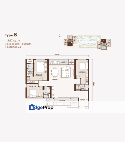 Allevia Mont Kiara 1757sf High Floor New Unit , Kuala Lumpur, Mont Kiara