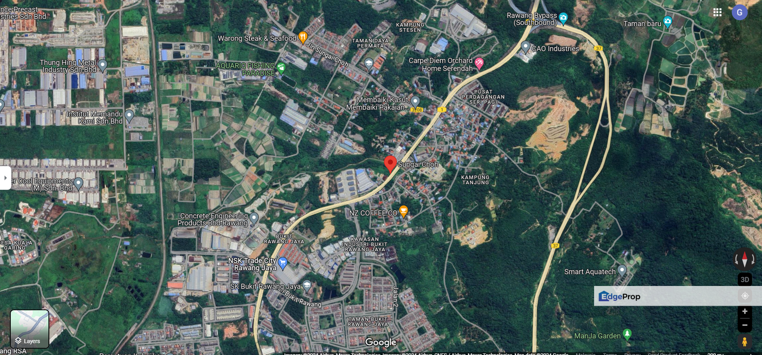 Rawang Industrial Land Sungai Choh 156 Acres Good Location for Sale, Selangor, Rawang