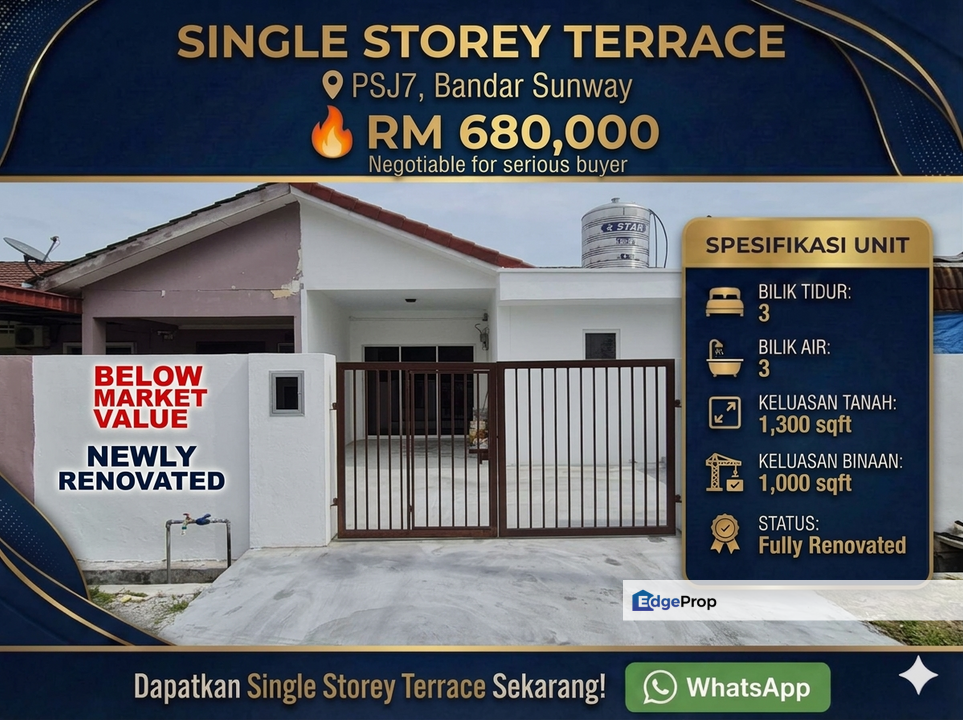 Single Storey Terrace For Sales, PJS7 Bandar Sunway., Selangor, Subang Jaya