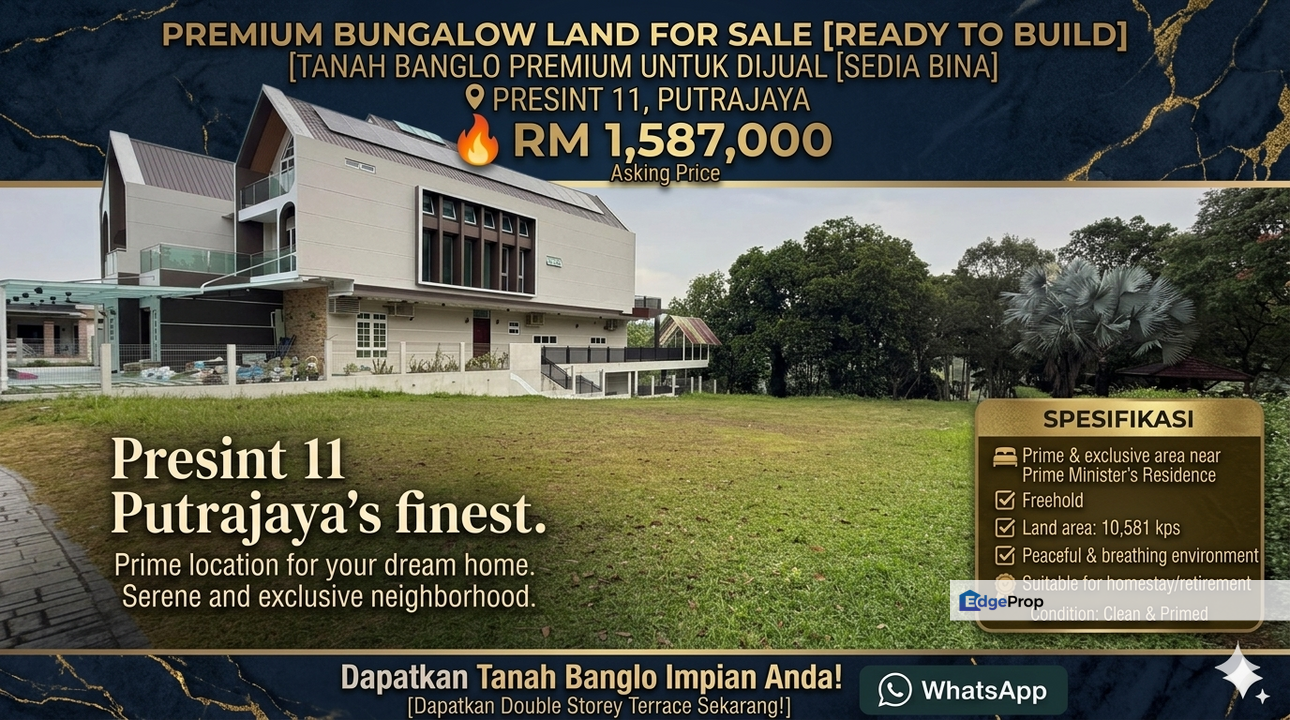 Premium Bungalow Land in Presint 11 Putrajaya For Sale!, Selangor, Putrajaya
