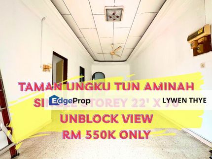 Taman Ungku Tun Aminah, Skudai, Johor | Single Storey 4R2B Unblock View Renovated & Extended Unit, Johor, Skudai