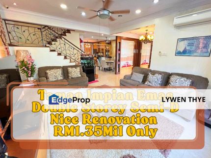 Taman Impian Emas, Skudai, Johor | Double Storey 4R3B Semi-D Nice Renovation With Well Maintenance, Johor, Skudai