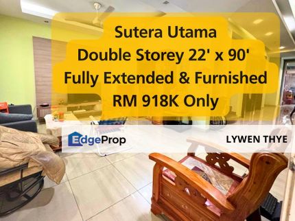 Taman Sutera Utama, Skudai, Johor | Double Storey 4R4B Fully Furnished & Extended Unit At Popular Location, Johor, Skudai