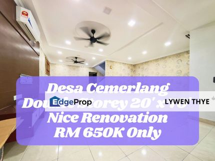 Taman Desa Cemerlang, Ulu Tiram, Johor | Double Storey 4R3B Nice Renovation With Kitchen Fully Extended Terrace House, Johor, Ulu Tiram