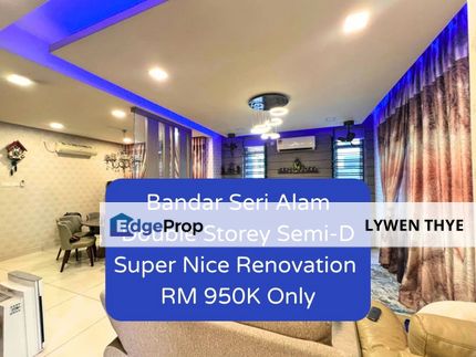 Sapphire 8 @ Bandar Seri Alam, Masai, Johor | Double Storey 5+1R5B Nice Renovation Semi-D, Johor, Masai