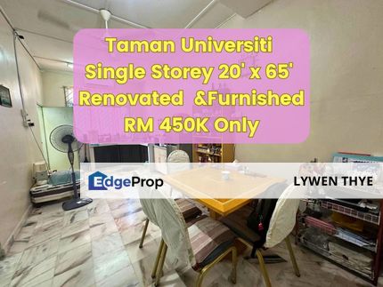 Taman Universiti, Skudai, Johor | Double Storey 3R2B Partially Furnished & Renovated Terrace House, Johor, Skudai