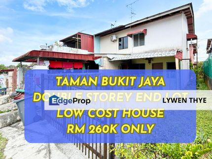 Taman Bukit Jaya, ,Ulu Tiram, Johor | Double Storey End Lot Low Cost House 2R1B Kitchen Extended, Johor, Ulu Tiram