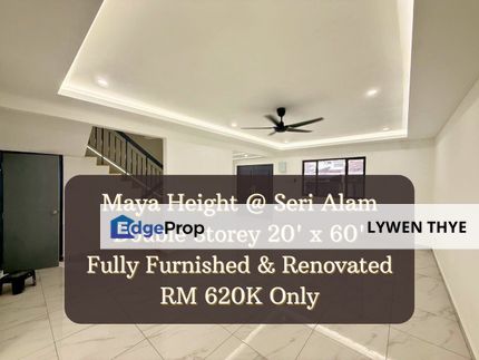Bandar Seri Alam, Masai, Johor | Double Storey 4R3B Fully Furnished & Renovated Terrace House, Johor, Masai