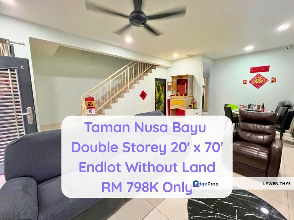 Taman Nusa Bayu, Iskandar Puteri, Johor | Double Storey 4R3B Endlot Without Land Terrace House, Johor, 
