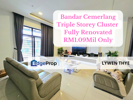 Bandar Cemerlang, Ulu Tiram, Johor | Triple Storey Cluster 6B5B Fully Renavated With G&G, Johor, Ulu Tiram