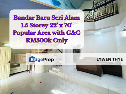 Bandar Baru Seri Alam, Masai, Johor | 1.5 Storey 3B3B Popular Area with G&G , Johor, Masai