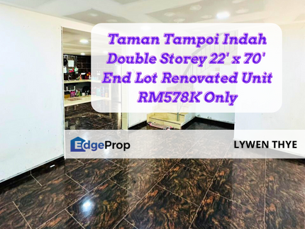 Taman Tampoi Indah, Tampoi, Johor | Double Storey 4R3B End Lot Renovated Unit , Johor, Tampoi