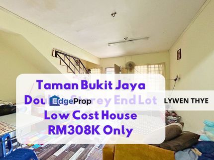 Taman Bukit Jaya, ,Ulu Tiram, Johor | Double Storey End Lot Low Cost House 2 Master Room 1 Bathroom Kitchen Extended, Johor, Ulu Tiram