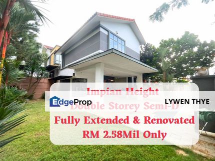 Taman Impian Height, Skudai, Johor | Double Storey Semi-D 4+1R5B Fully Extended & Renovated G&G Unit , Johor, Skudai