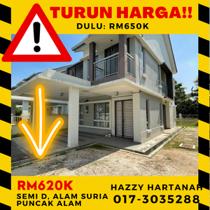 Semi D MURAH!! Alam Suria RM610k Puncak Alam for Sale @RM610,000 By ...