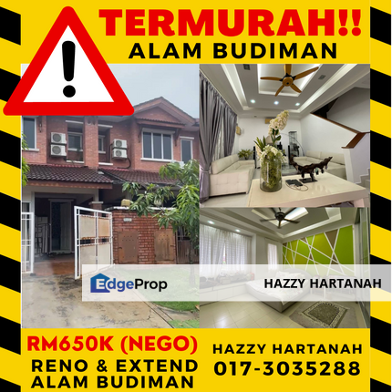 Rumah Cantik PALING MURAH di Alam Budiman, Selangor, Shah Alam