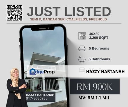 Below Market! Semi D, Freehold, Banyan 2, Bandar Seri Coalfields, Sungai Buloh, Selangor, Sungai Buloh