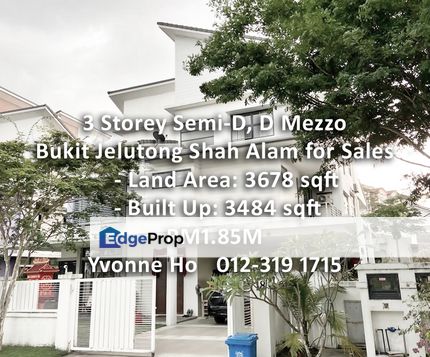 3 Storey Semi Detached D Mezzo Bukit Jelutong Shah Alam for Sales, Selangor, Bukit Jelutong