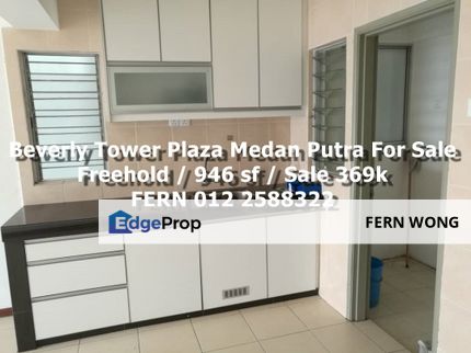 Freehold 946sf Beverly Tower Plaza Medan Putra Bandar Menjalara for Sale , Kuala Lumpur, Bandar Menjalara