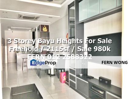 Freehold 3 Storey House Bayu Heights Balakong For Sale , Selangor, Balakong