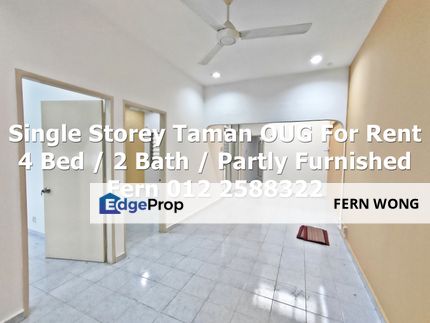 Partly Furnished Single Storey Taman OUG Old Klang Road For Rent , Kuala Lumpur, KL City