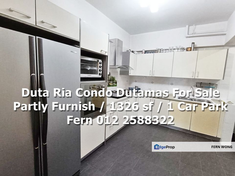 Partly Furnish / 1326 sf / Duta Ria Condo Dutamas Segambut For Sale , Kuala Lumpur, Dutamas
