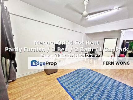 Furnish Menara Orkid Bandar Baru Sentul Near LRT / UTC / Pasar For Rent , Kuala Lumpur, Sentul