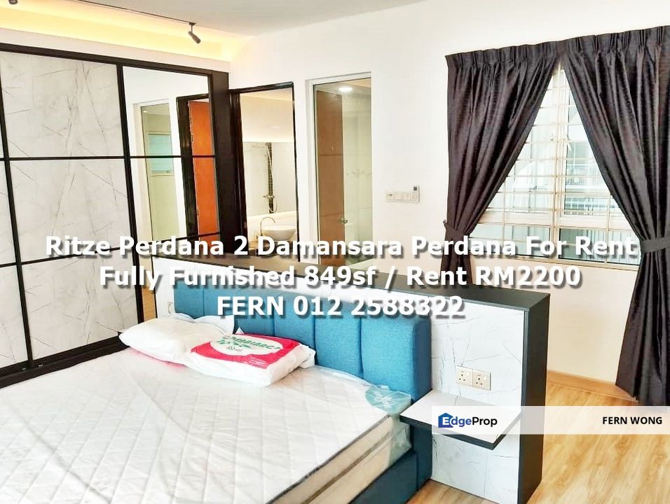 Newly Reno 849sf Fully Furnished Ritze Perdana 2 Damansara Perdana For Rent for Rental RM2,200