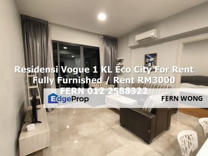 Fully Furnished Vogue Suite 1 @ KL Eco City For Rent , Kuala Lumpur, Bangsar