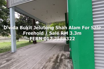 Freehold Ground Floor Corner Shop D'vida Bukit Jelutong Shah Alam For Sale 