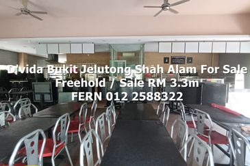 Freehold Ground Floor Corner Shop D'vida Bukit Jelutong Shah Alam For Sale 