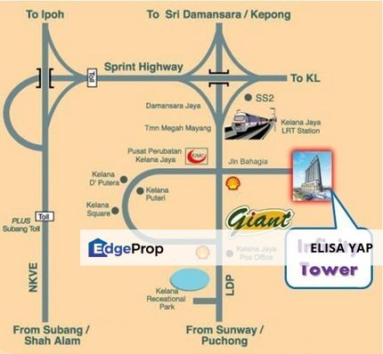 3 Storey Shop Lot Infinity Tower SS6/3 Kelana Jaya FREEHOLD Fully Tenanted LRT Station FOR SALE, Selangor, Petaling Jaya