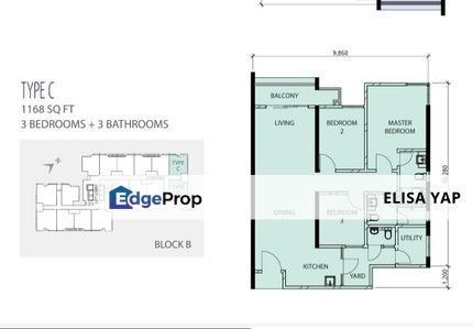  Scenaria Condominium  North Kiara Segambut 1168sqft Below Market Price High Floor 2 Car park FOR SALE, Kuala Lumpur, Segambut