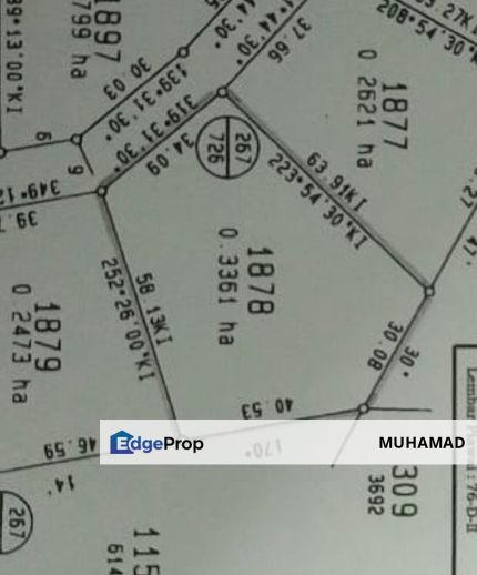 Tanah Pertanian 0.3361 Hektar @ 36,177 sqft Untuk Di Jual, Negeri Sembilan, Rembau