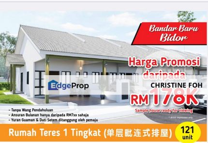 BANDAR BARU BIDOR, PERAK SINGLE STOREY TERRACE HOUSE FOR SALE, Perak, Bidor