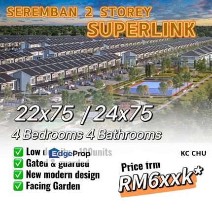 Seremban New Superlink For Sale, Negeri Sembilan, Seremban