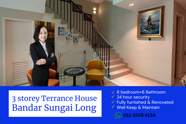 3 Storey Terrance House @ Bandar Sungai Long Cheras For Sale