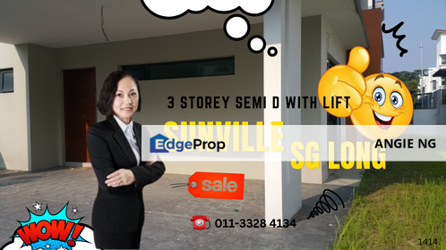 3 Storey Semi D Sunville Sg Long @ Kajang For Sale, Selangor, Kajang