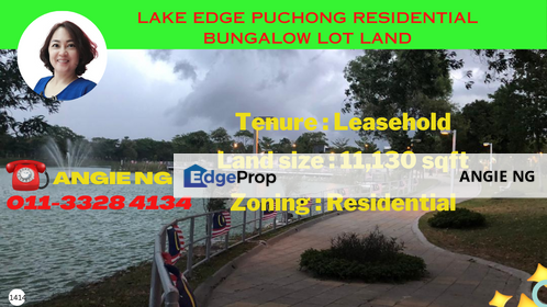 Lake Edge Puchong Residential Bungalow Lot Land @ Bandar Bukit Puchong For Sale, Selangor, Puchong