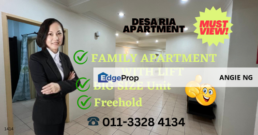 Apartment Desa Ria Balakong Selangor For Sale, Selangor, Balakong