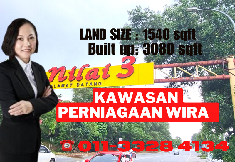 Kawasan Perniagaan Wira Nilai 3 Nilai Negeri Sembilan @ 2 Storey Shop Office For Sale