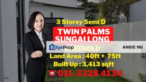 Twin Palms Sg Long Kajang Selangor @ Semi D For Sale, Selangor, Kajang