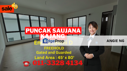 Puncak Saujana Kajang Selangor @ End Lot Semi D House For Sale, Selangor, Kajang