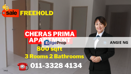 Taman Cheras Prima Apartment Kajang Selangor For Sale, Selangor, Kajang