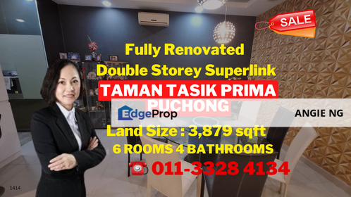 Taman Tasik Prima Puchong Selangor @ Double Storey Superlink For Sale, Selangor, Puchong