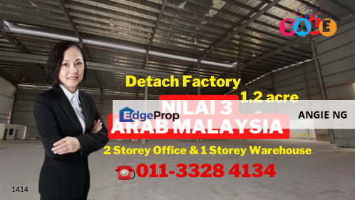 Nilai 3 Nilai Negeri Sembilan @ Detach Factory For Sale, Negeri Sembilan, Nilai