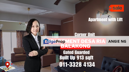 Apartment Desa Ria Balakong Selangor For Sale, Selangor, Balakong