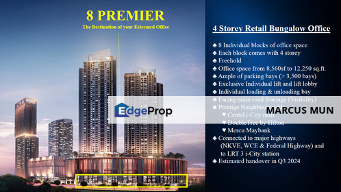 [4 Storey Retail Bungalow Office] 8 Premier @ i-City, Selangor Golden Triangle, Shah Alam, Selangor, Shah Alam