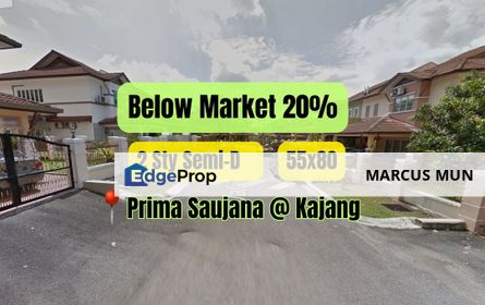 Below Market 20% !!! Semi-D, 55x80, Extra 15 Feet Land, Selangor, Kajang