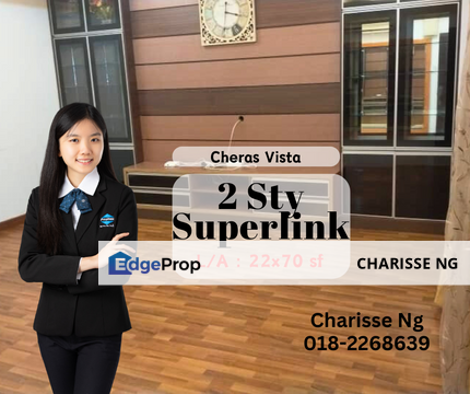 Cheras Vista, Cheras South, Selangor EndLot Superlink House, Selangor, Cheras South